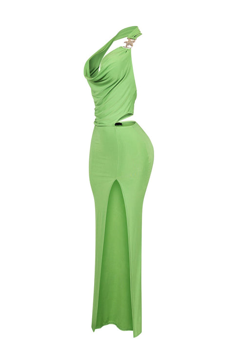 Starfish Cutout One Shoulder Maxi Dress